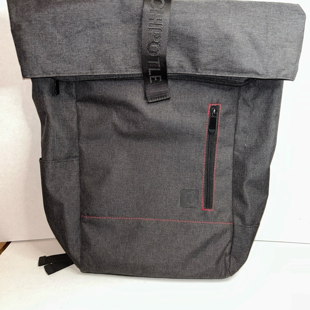 Chipotle Urban Gray Roll-Top Backpack with Minimalist Design